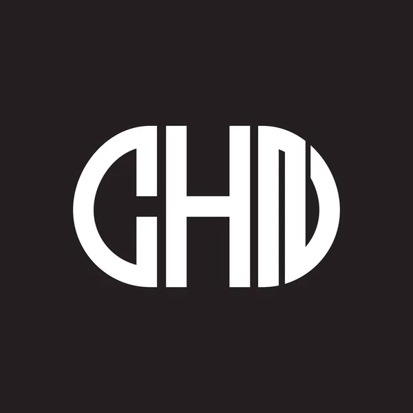 Projekt Logo Litery Chn Czarnym Tle Chn Kreatywne Inicjały Litera — Wektor stockowy