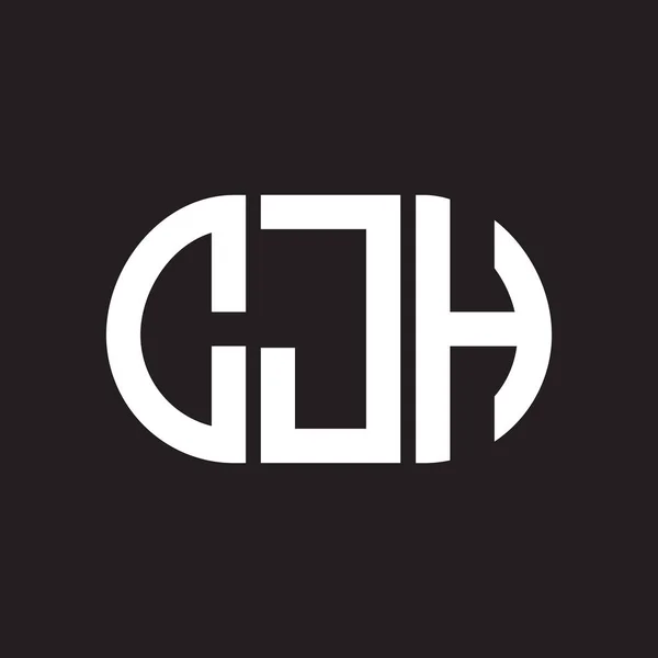 Diseño Del Logotipo Letra Cjh Sobre Fondo Negro Cjh Iniciales — Archivo Imágenes Vectoriales