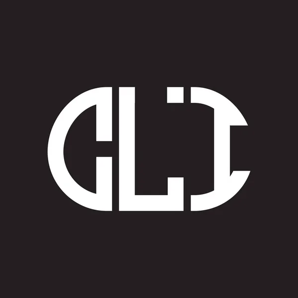 Logo Cli Sfondo Nero Logo Creativo Con Iniziali Cli Design — Vettoriale Stock