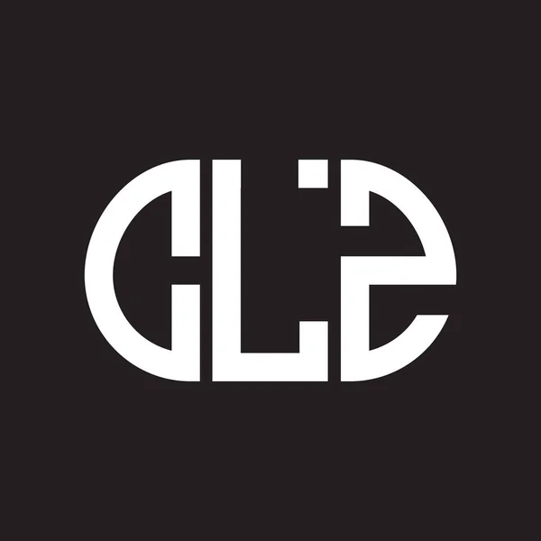 Projekt Logo Litery Clz Czarnym Tle Clz Twórcze Inicjały Koncepcja — Wektor stockowy