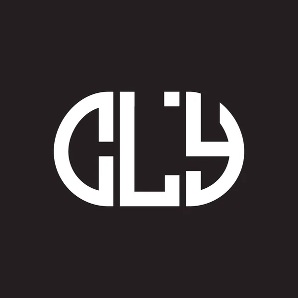 Projekt Logo Litery Cly Czarnym Tle Cly Twórcze Inicjały Koncepcja — Wektor stockowy