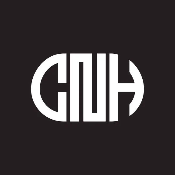 Cnh Letter Logo Ontwerp Zwarte Achtergrond Cnh Creatieve Initialen Letter — Stockvector