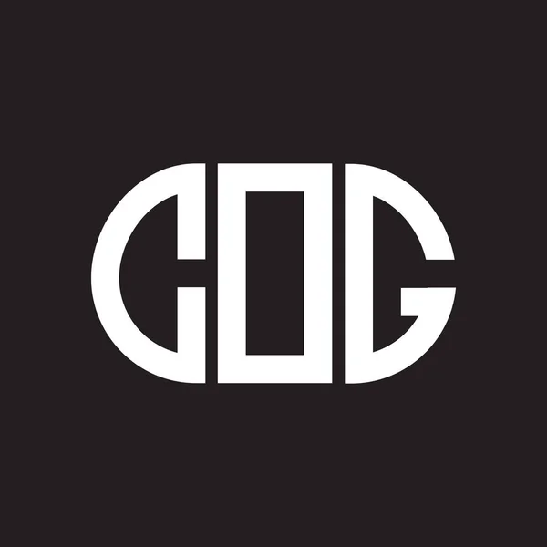 ブラックを基調としたCogレターロゴデザイン Cogクリエイティブイニシャルレターロゴコンセプト Cogレターデザイン — ストックベクタ