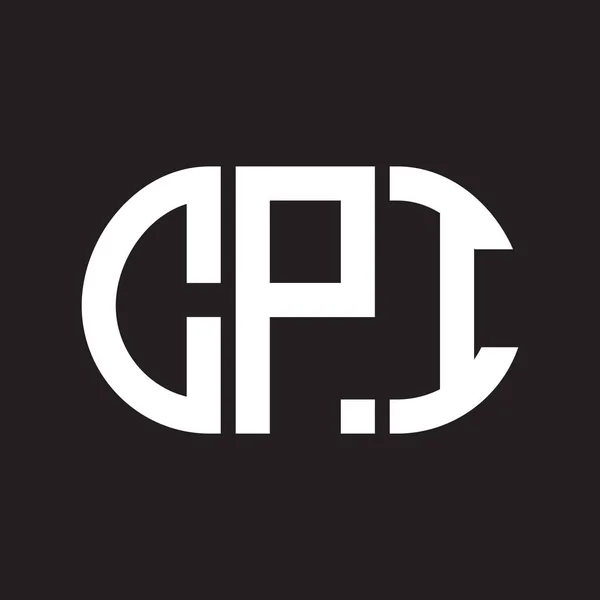 Projekt Logo Litery Cpi Czarnym Tle Inicjały Twórcze Cpi Koncepcja — Wektor stockowy