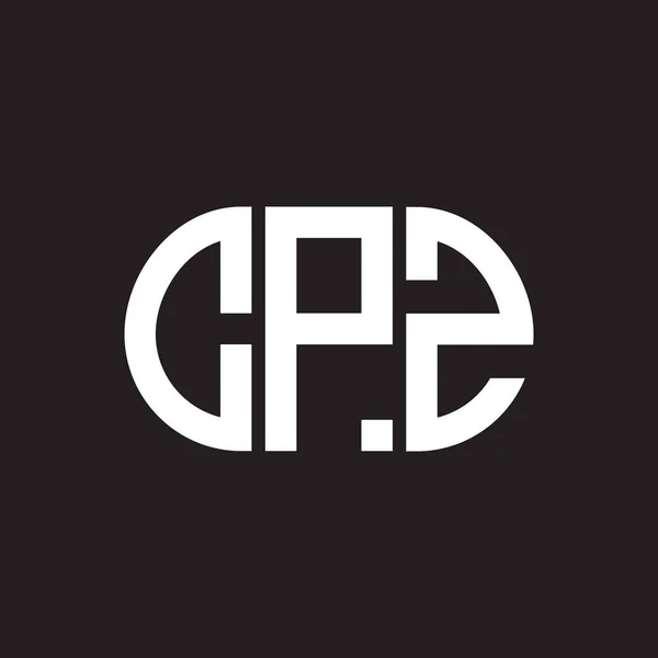 Cpz Letter Logo Design Auf Schwarzem Hintergrund Cpz Kreative Initialen — Stockvektor