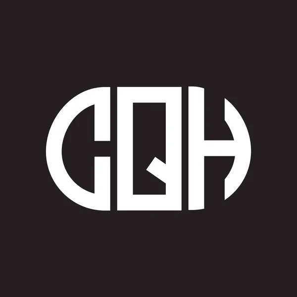 Diseño Del Logotipo Letra Cqh Sobre Fondo Negro Cqh Iniciales — Archivo Imágenes Vectoriales