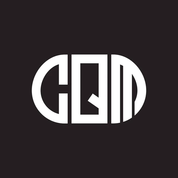 Cqm Brev Logotyp Design Svart Bakgrund Cqm Kreativa Initialer Brev — Stock vektor