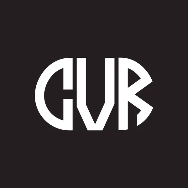 Cvr Letter Logo Design Black Background Cvr Creative Initials Letter — Stock Vector