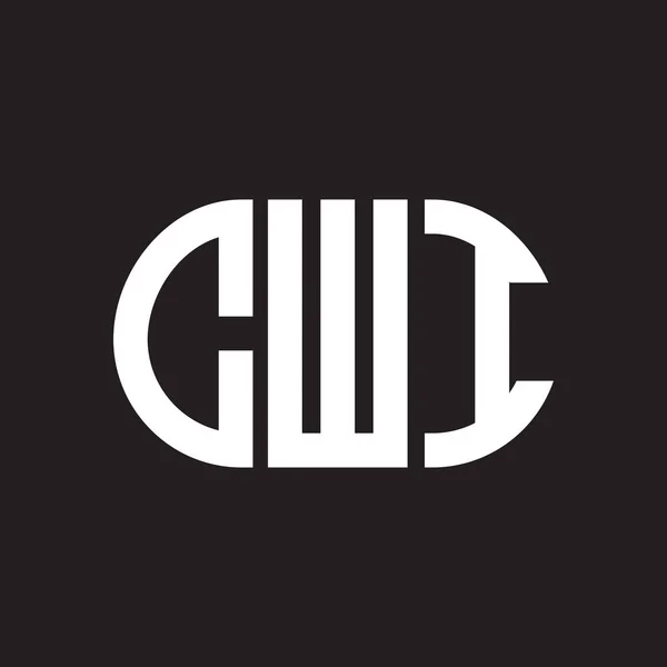 Cwi Letter Logo Ontwerp Zwarte Achtergrond Cwi Creatieve Initialen Letter — Stockvector