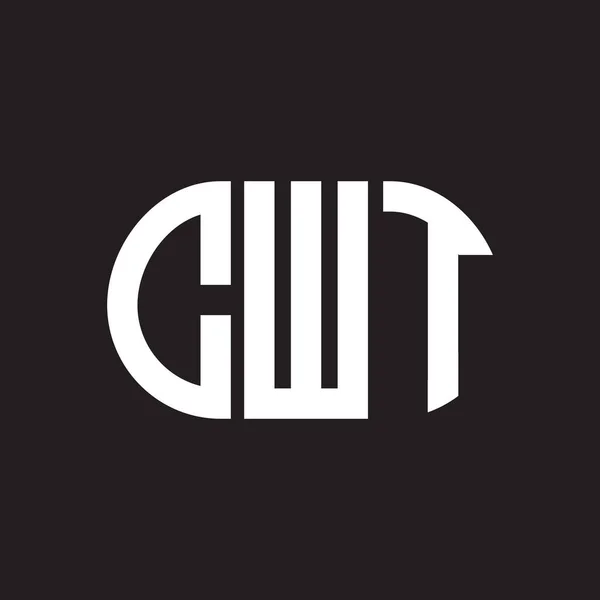 Дизайн Логотипа Cwt Чёрном Фоне Креативные Инициалы Cwt Буквенная Концепция — стоковый вектор