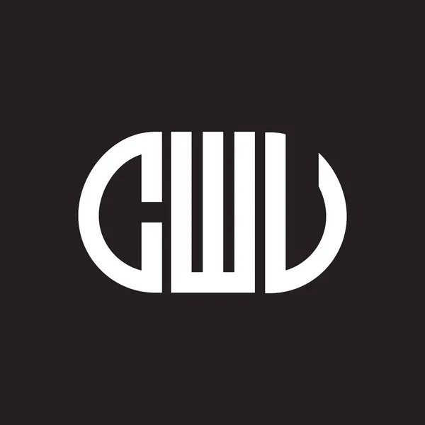 Дизайн Логотипа Cwv Чёрном Фоне Концепция Логотипа Cwv Creative Initials — стоковый вектор