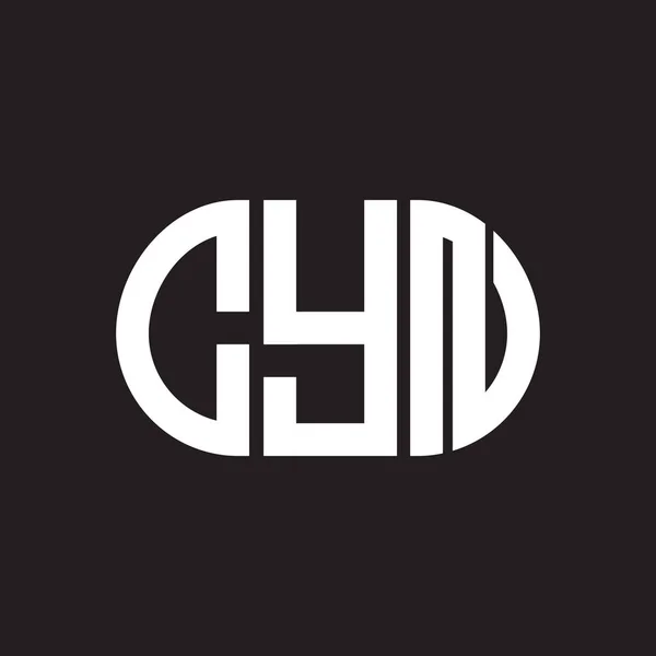 Diseño Del Logotipo Letra Cyn Sobre Fondo Negro Cyn Iniciales — Archivo Imágenes Vectoriales