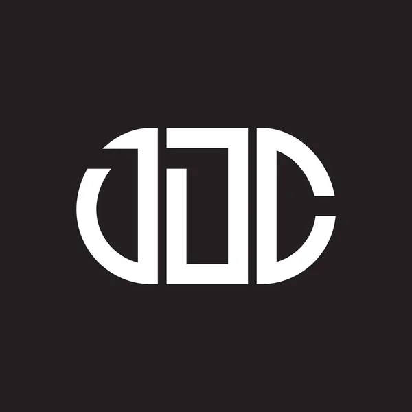 Ddc Letter Logo Ontwerp Zwarte Achtergrond Ddc Creatieve Initialen Letter — Stockvector