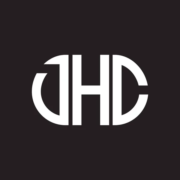 Σχεδιασμός Λογότυπου Επιστολής Dhc Μαύρο Φόντο Δημιουργικά Αρχικά Dhc Έννοια — Διανυσματικό Αρχείο