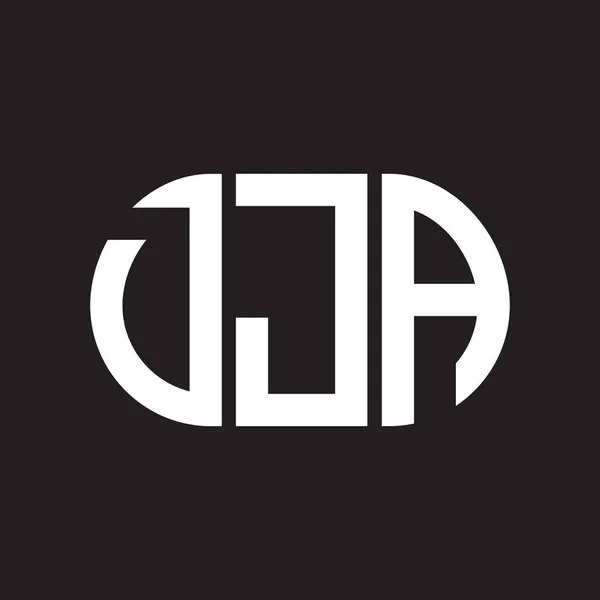 ブラックを基調としたDjaレターロゴデザイン Djaクリエイティブイニシャルレターロゴコンセプト Djaレターデザイン — ストックベクタ