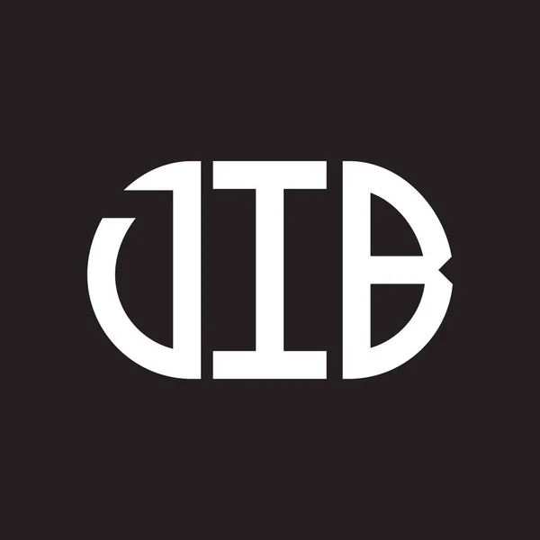 Projekt Logo Litery Dib Czarnym Tle Dib Twórcze Inicjały Koncepcja — Wektor stockowy