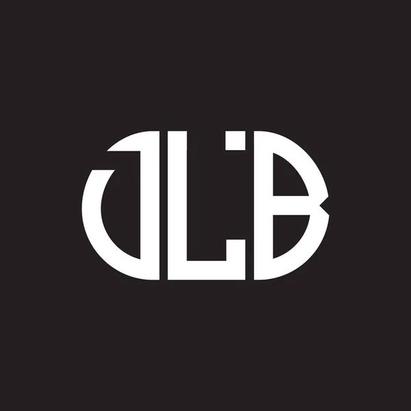 Dlb Brev Logotyp Design Svart Bakgrund Dlb Kreativa Initialer Brev — Stock vektor