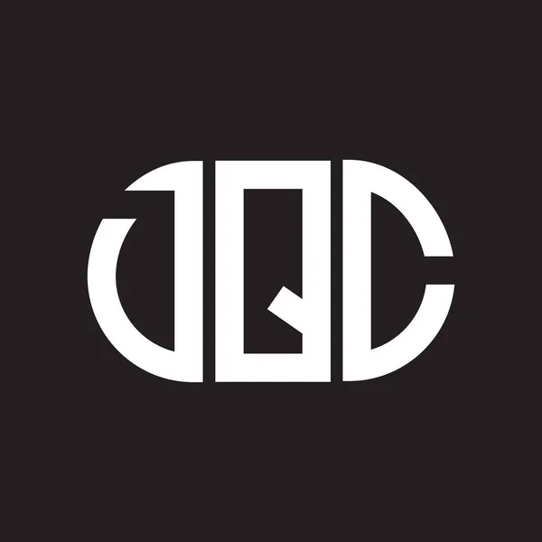 Diseño Del Logotipo Letra Dqc Sobre Fondo Negro Dqc Iniciales — Vector de stock