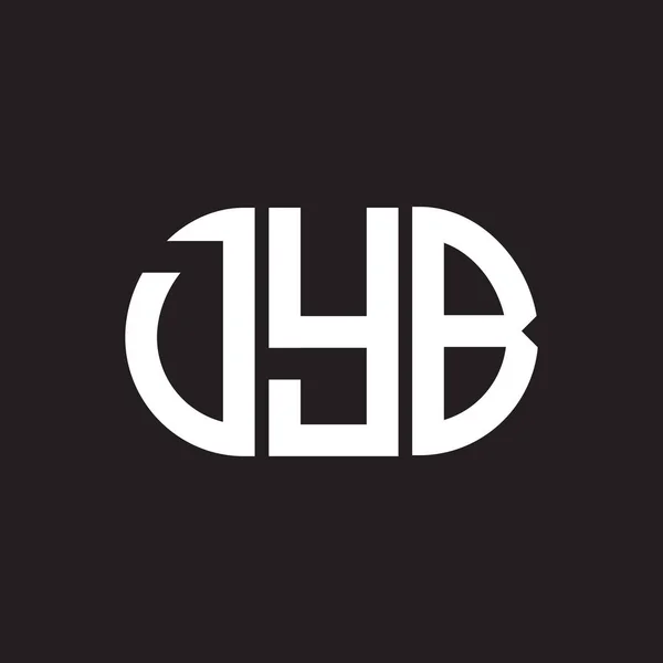 Dyb Letter Logo Design Black Background Dyb Creative Initials Letter — Stock Vector