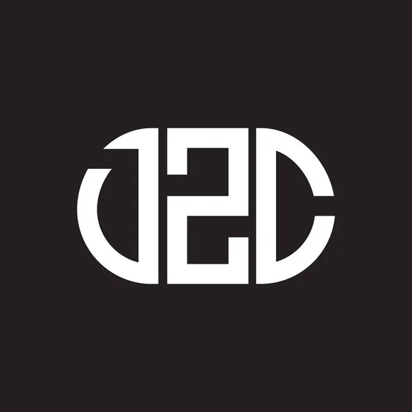 Dzc Brev Logotyp Design Svart Bakgrund Dzc Kreativa Initialer Brev — Stock vektor