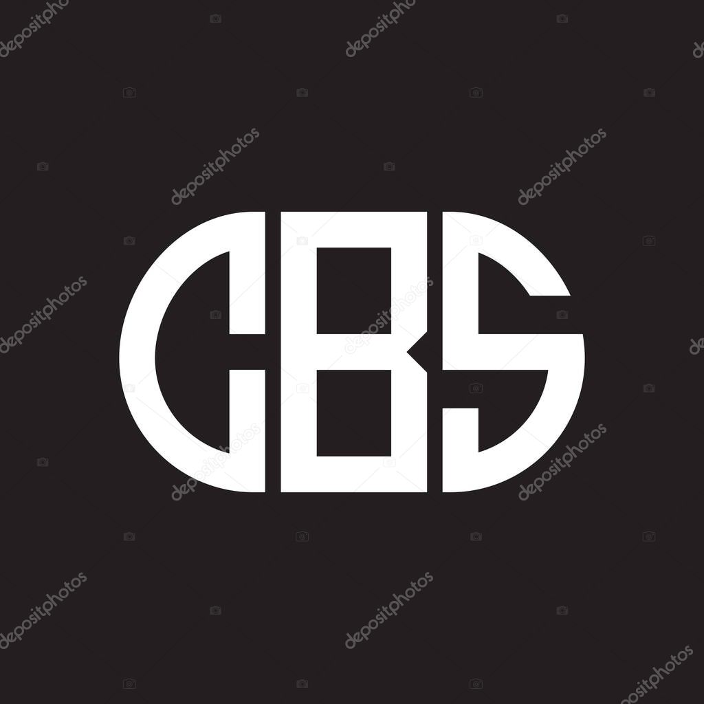 CBS letter logo design on black background. CBS creative initials letter logo concept. CBS letter design.