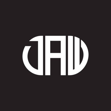 Siyah arka planda DAW harf logosu tasarımı. DAW yaratıcı harflerin baş harfleri logo kavramı. DAW harf tasarımı.