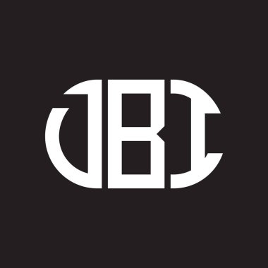 Siyah arka planda DBI harf logosu tasarımı. DBI yaratıcı harfler logosu konsepti. DBI harf tasarımı.