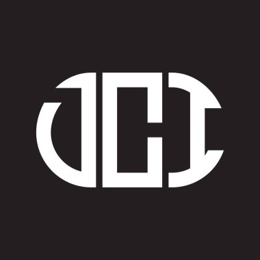 Siyah arka planda DCI harf logosu tasarımı. DCI yaratıcı harflerin baş harfleri logo kavramı. DCI harf tasarımı.
