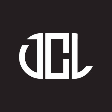 Siyah arkaplanda DCL harf logosu tasarımı. DCL yaratıcı harflerin baş harfleri logo kavramı. DCL harf tasarımı.