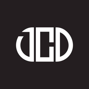 Siyah arka planda DCO harf logosu tasarımı. DCO yaratıcı harflerin baş harfleri logo kavramı. DCO harf tasarımı.