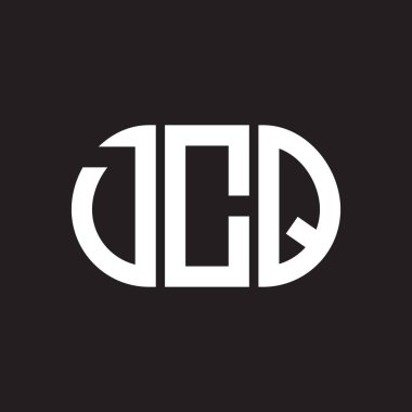 Siyah arka planda DCQ harf logosu tasarımı. DCQ yaratıcı harflerin baş harfleri logo kavramı. DCQ harf tasarımı.