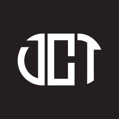 Siyah arka planda DCT harf logosu tasarımı. DCT yaratıcı harflerin baş harfleri logo kavramı. DCT harf tasarımı.