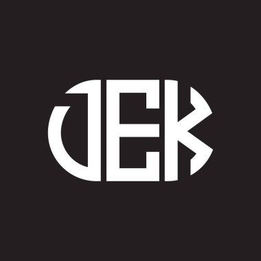 Siyah arka planda DEK harf logosu tasarımı. DEK yaratıcı harflerin baş harfleri logo kavramı. DEK harf tasarımı.