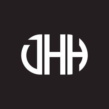 Siyah arka planda DGH harf logosu tasarımı. DGH yaratıcı harfler logosu konsepti. DGH harf tasarımı.