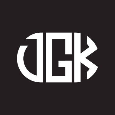 Siyah arka planda DGK harf logosu tasarımı. DGK yaratıcı harflerin baş harfleri logo kavramı. DGK harf tasarımı.