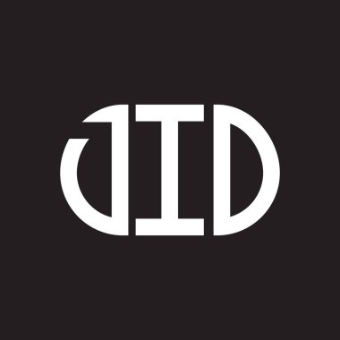 Siyah arka planda DIO harf logosu tasarımı. DIO yaratıcı harflerin baş harfleri logo kavramı. DIO harf tasarımı.