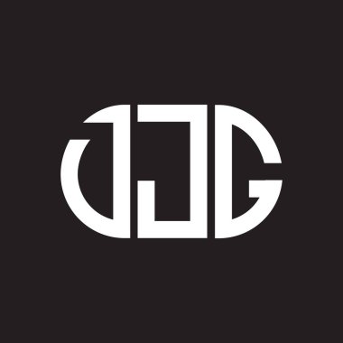 Siyah arka planda DJG harf logosu tasarımı. DJG yaratıcı harflerin baş harfleri logo kavramı. DJG harf tasarımı.