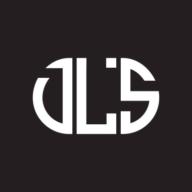 Siyah arkaplanda DLS harfi logo tasarımı. DLS yaratıcı harf logosu konsepti. DLS harf tasarımı.