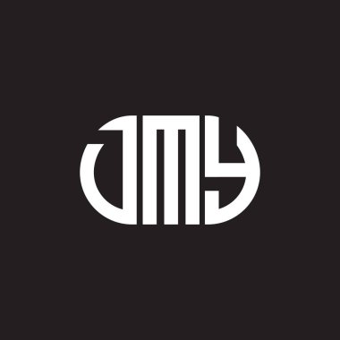 Siyah arka planda DMY mektup logosu tasarımı. Yaratıcı harflerin baş harfleri logo konsepti. DMY mektup tasarımı.