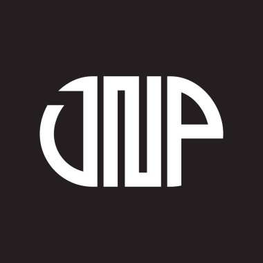 Siyah arka planda DNP harf logosu tasarımı. DNP yaratıcı harflerin baş harfleri logo kavramı. DNP harf tasarımı.