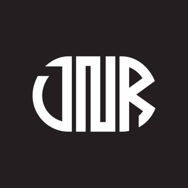 Siyah arka planda DNR harf logosu tasarımı. DNR yaratıcı harflerin baş harfleri logo kavramı. DNR harf tasarımı.