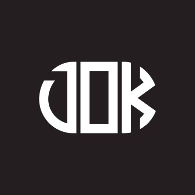 Siyah arka planda DOK harf logosu tasarımı. Yaratıcı harflerin baş harfleri logo konsepti. DOK harf tasarımı.
