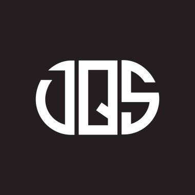 Siyah arka planda DQS harf logosu tasarımı. DQS yaratıcı harflerin baş harfleri logo kavramı. DQS harf tasarımı.
