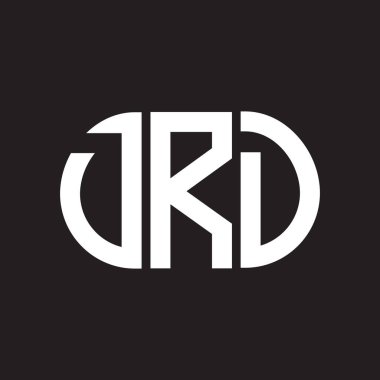 Siyah arkaplanda DRD harf logosu tasarımı. DRD yaratıcı harflerin baş harfleri logo kavramı. DRD harf tasarımı.