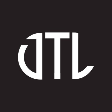 Siyah arka planda DTL harf logosu tasarımı. DTL yaratıcı harflerin baş harfleri logo kavramı. DTL harf tasarımı.