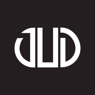 Siyah arka planda DUD harf logosu tasarımı. DUD yaratıcı harflerin baş harfleri logo konsepti. DUD harf tasarımı.