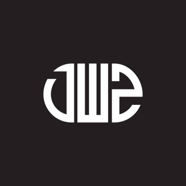 Siyah arka planda DWZ harf logosu tasarımı. DWZ yaratıcı harf logosu konsepti. DWZ harf tasarımı.