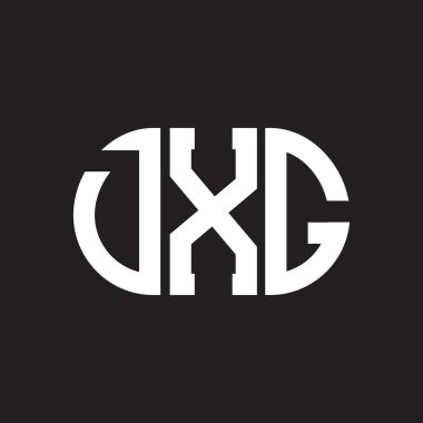 Siyah arkaplanda DXG harf logosu tasarımı. DXG yaratıcı harflerin baş harfleri logo kavramı. DXG harf tasarımı.
