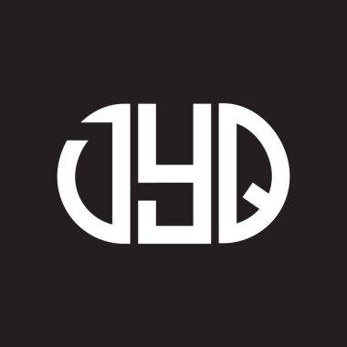 Siyah arka planda DYQ harf logosu tasarımı. DYQ yaratıcı harflerin baş harfleri logo kavramı. DYQ harf tasarımı.