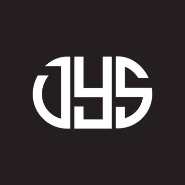 Siyah arka planda DYS harf logosu tasarımı. DYS yaratıcı harf logosu konsepti. DYS harf tasarımı.